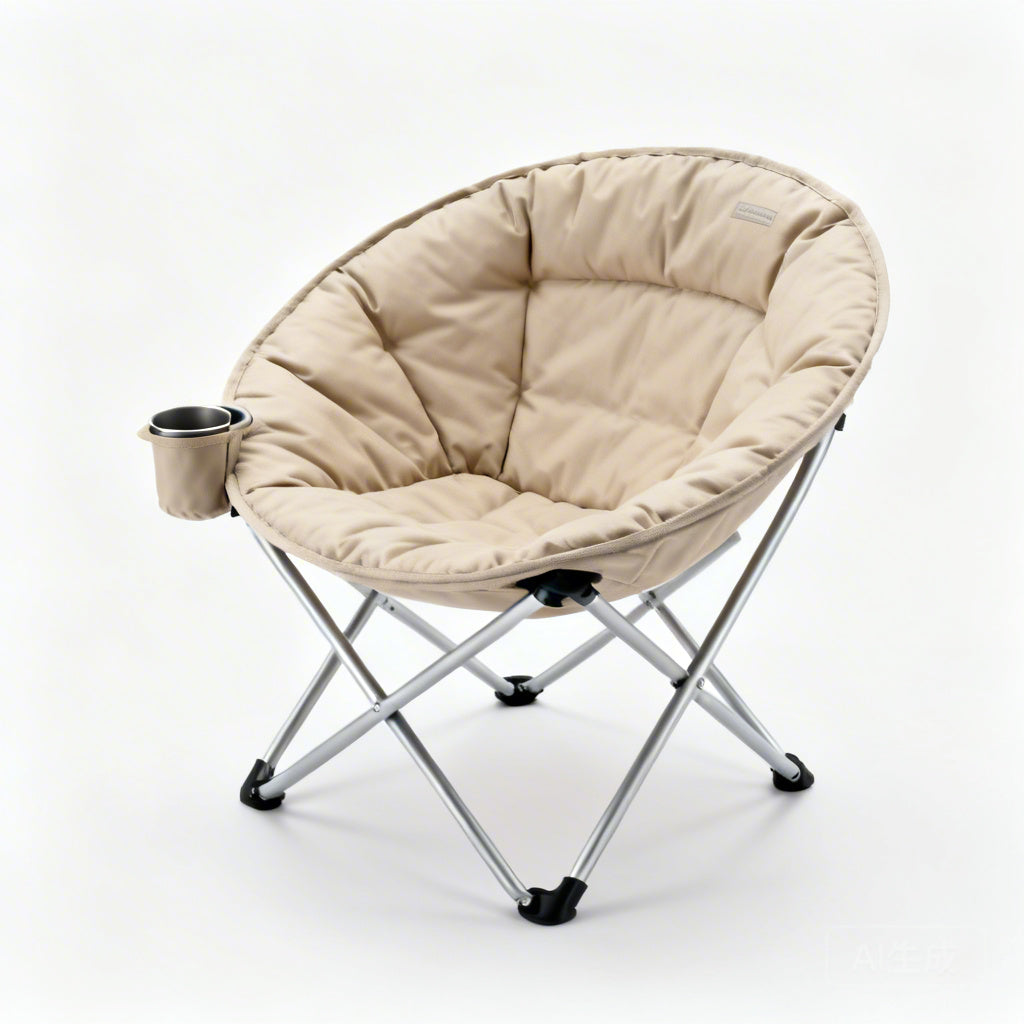 Outdoor Folding Moon Chair | Portable Camping Seat